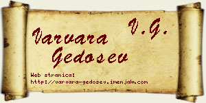 Varvara Gedošev vizit kartica
